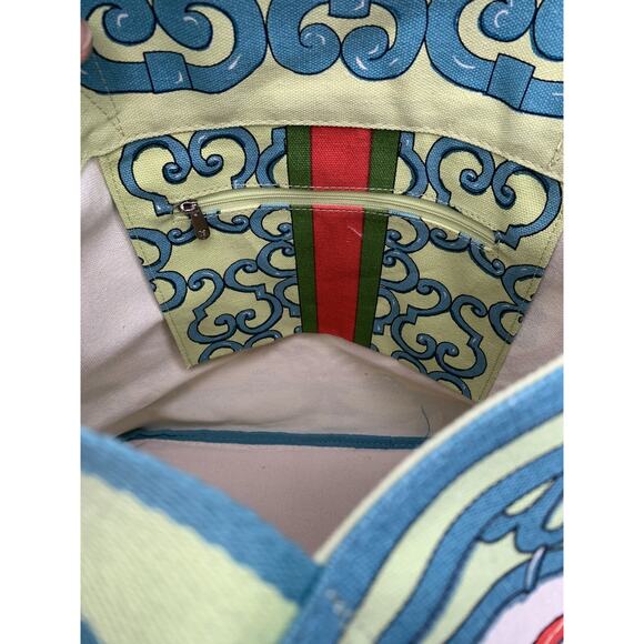 Brighton A winters love colorful canvas large tote bag - Picture 9 of 12